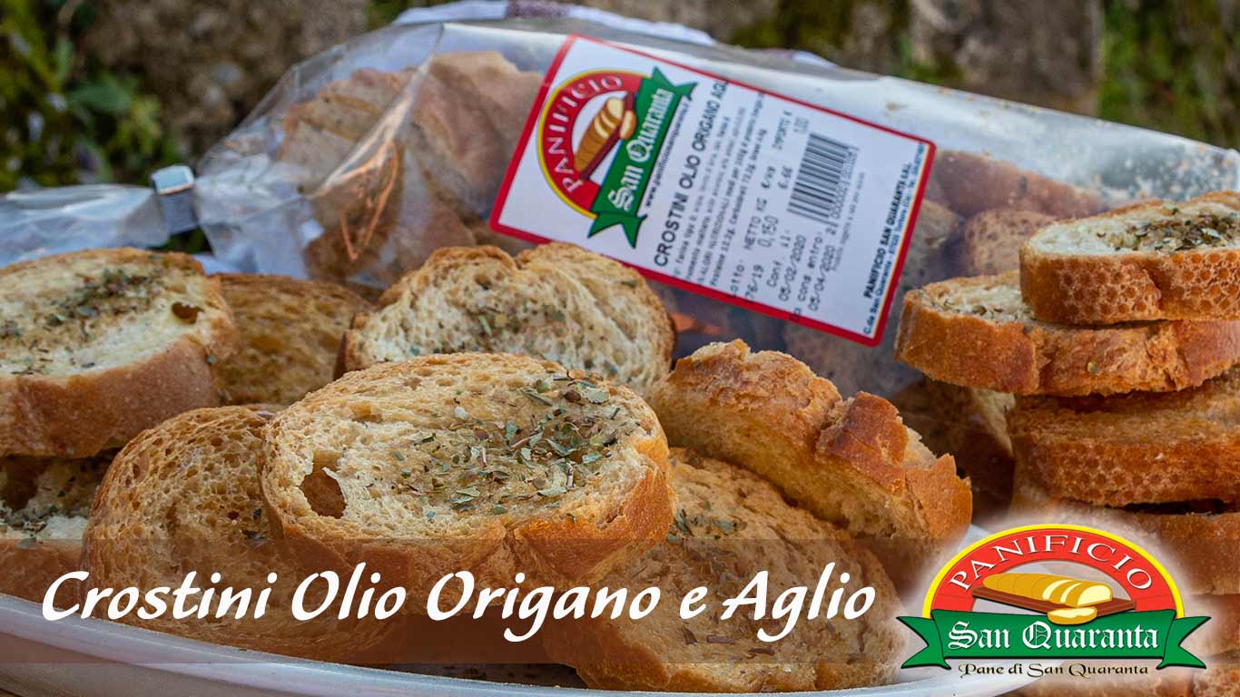 Crostini Olio, Origano e Aglio del Panificio San Quaranta di Tortora (Calabria)